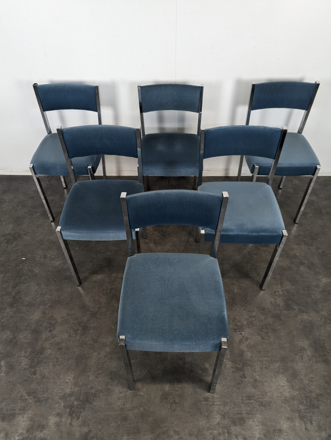 Série de 6 chaises des années 70 Roche Bobois