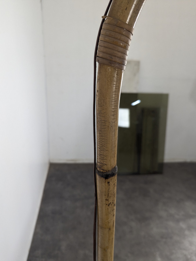 Lampadaire bambou et rotin