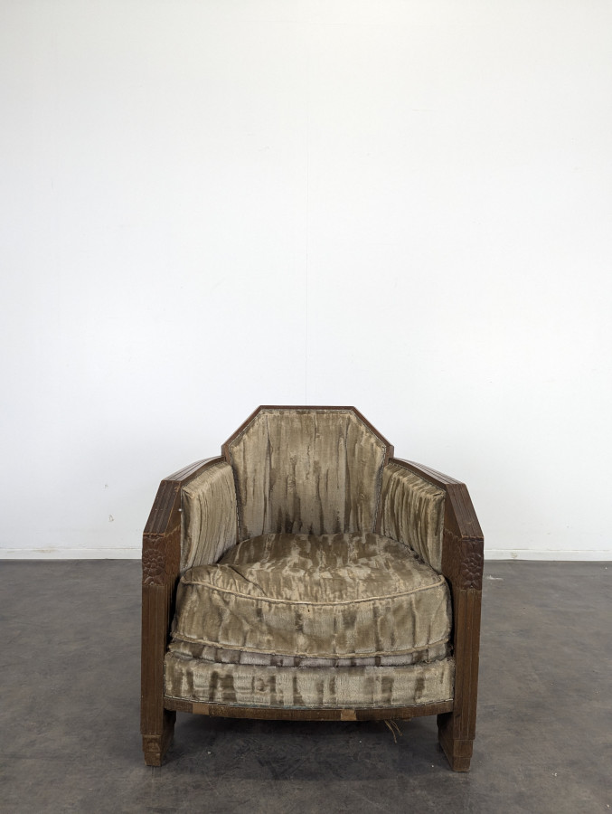 Fauteuil Art Déco par Maurice Dufrêne en Acajou