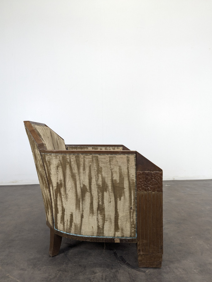 Fauteuil Art Déco par Maurice Dufrêne en Acajou