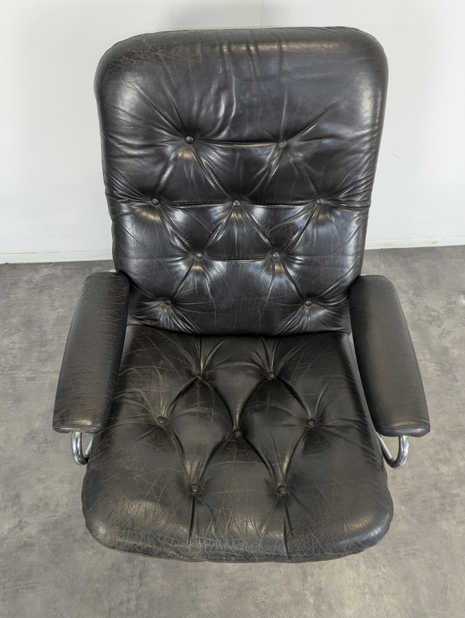 Fauteuil Stressless en cuir des années 70