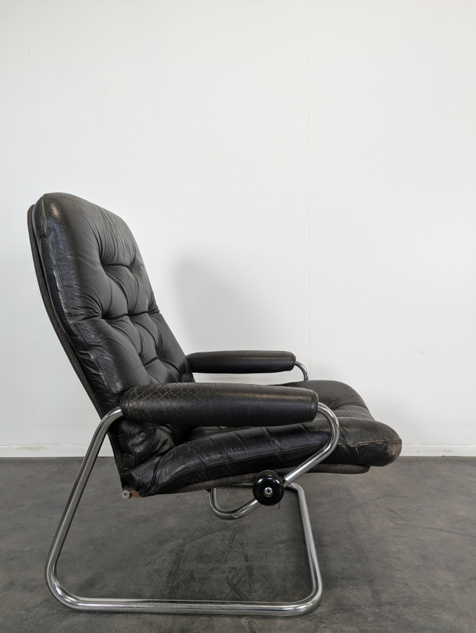 Fauteuil Stressless en cuir des années 70