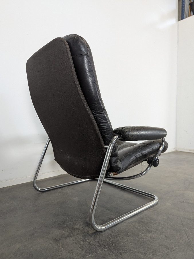 Fauteuil Stressless en cuir des années 70