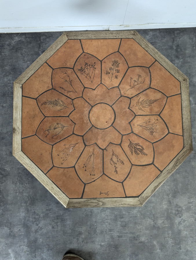 Table modulable en chêne et céramique par Barois