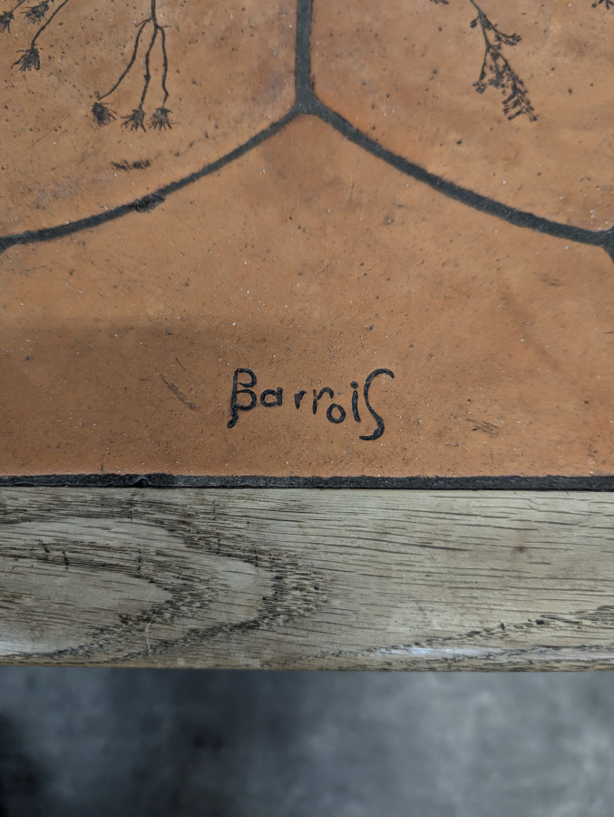 Table modulable en chêne et céramique par Barois