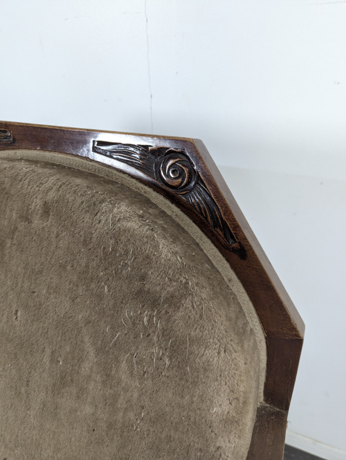 Fauteuil Art Déco en Acajou