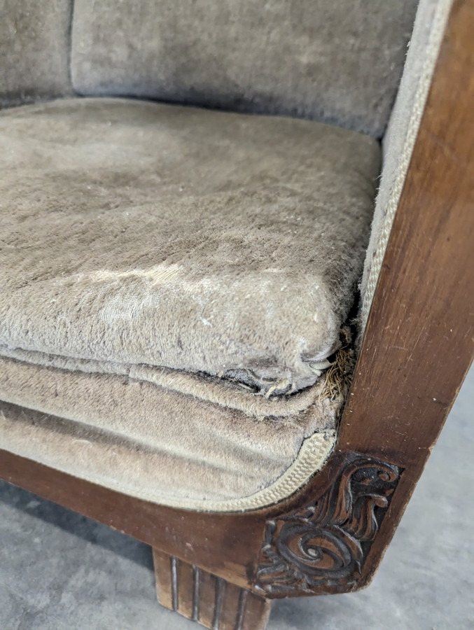 Fauteuil Art Déco en Acajou