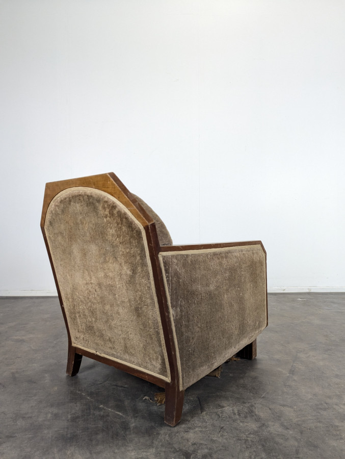 Fauteuil Art Déco en Acajou