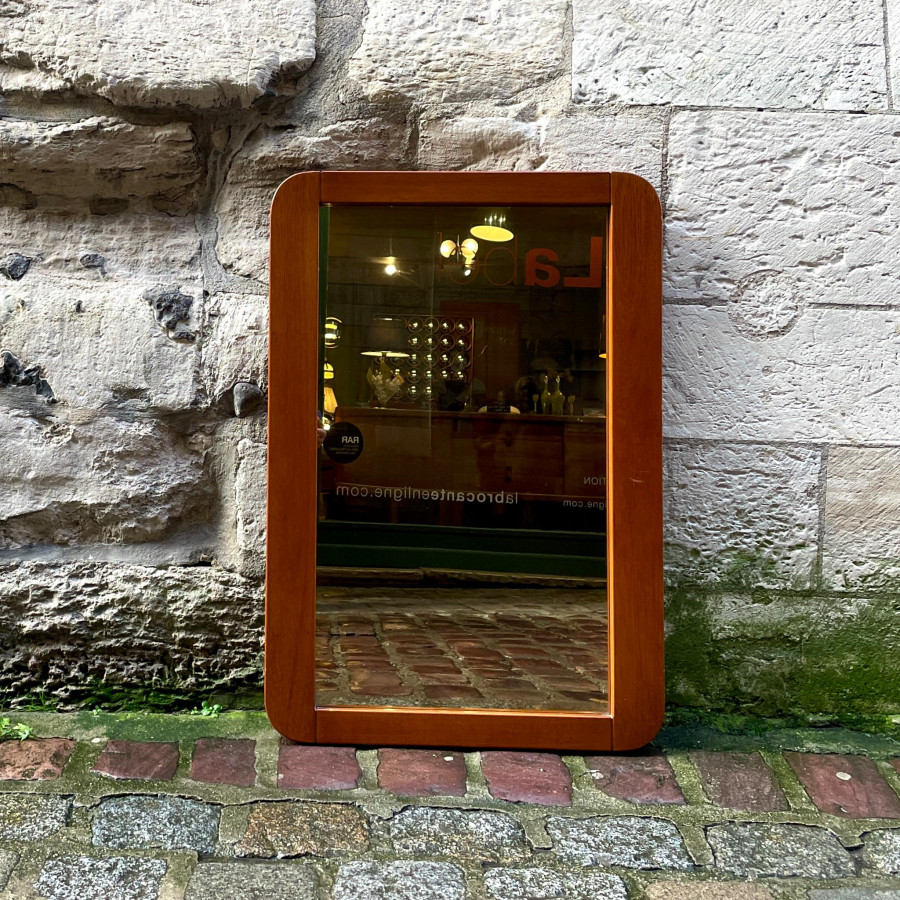 Miroir scandinave en Teck