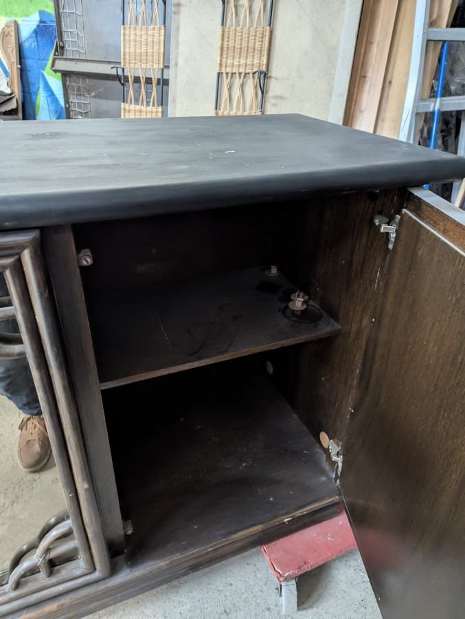 Enfilade Rochebobois des années 80 façon bambou