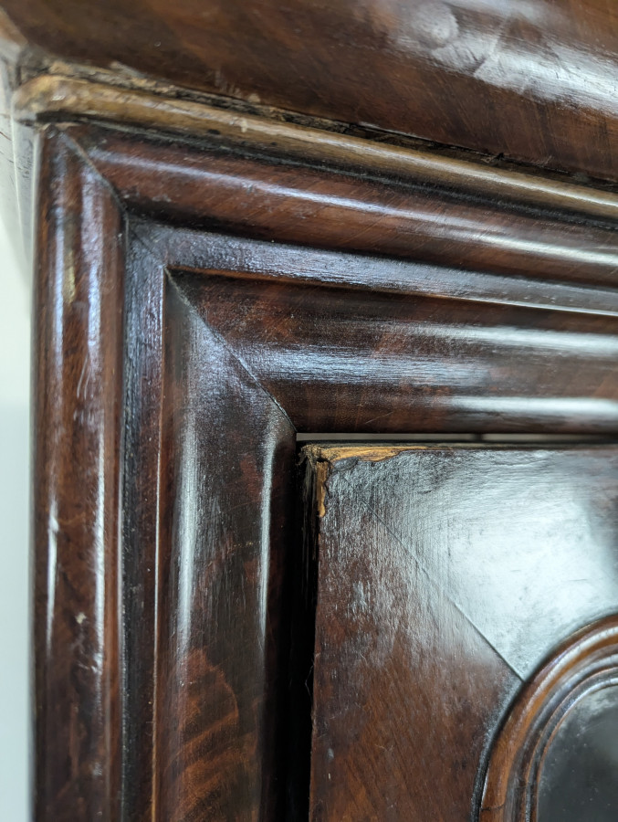 Armoire vitrée en Acajou flammé Epoque Louis Philippe