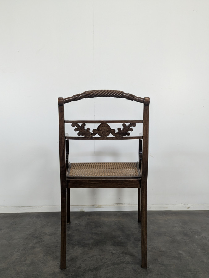 Fauteuil canné anglais du XIX ème