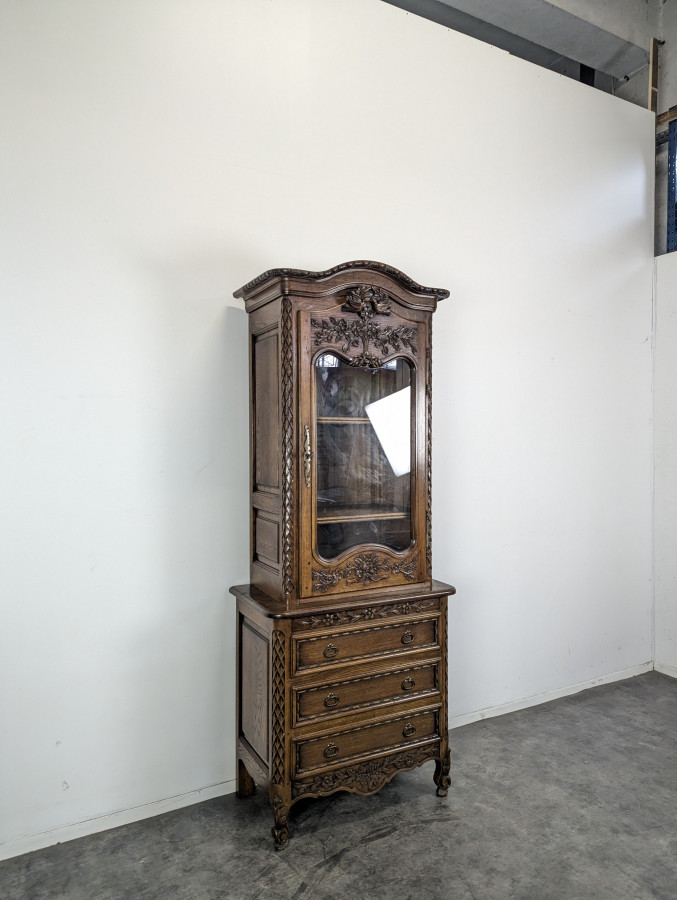Commode Vitrine normande en chêne
