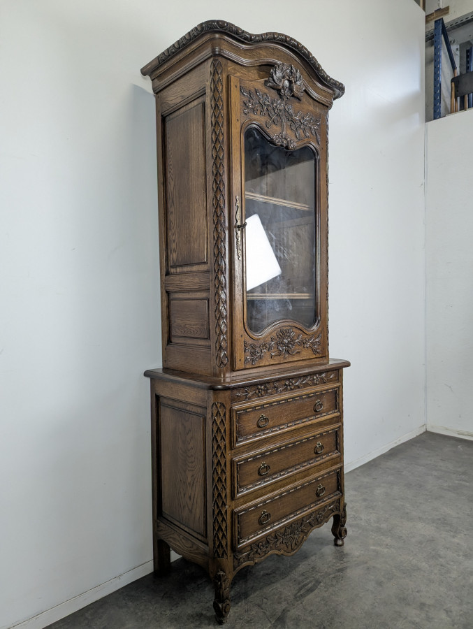 Commode Vitrine normande en chêne