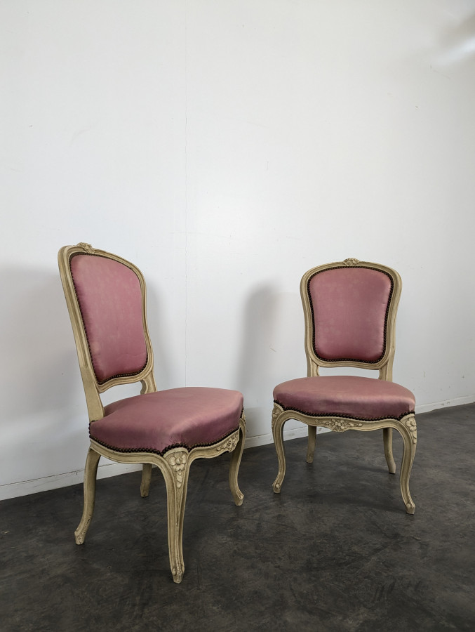 Paire de chaises de syle Louis XV