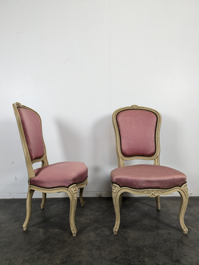 Paire de chaises de syle Louis XV