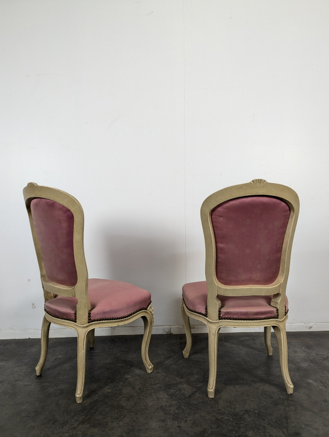Paire de chaises de syle Louis XV