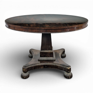 Table guéridon anglais à plateau basculant en acajou fin XIX ème