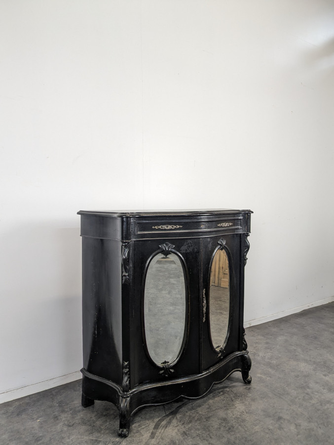 Meuble d'appui Napoléon III en bois noirci