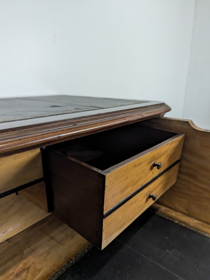 Commode secrétaire anglaise en acajou