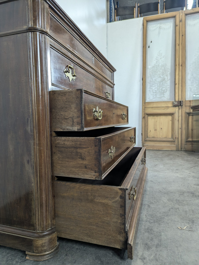 Commode secrétaire anglaise en acajou