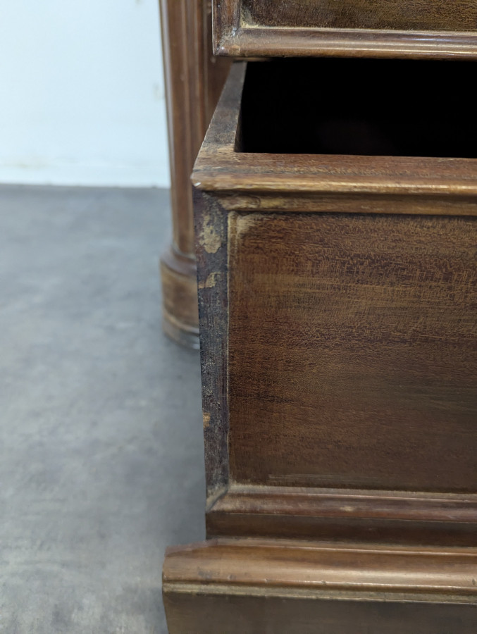 Commode secrétaire anglaise en acajou