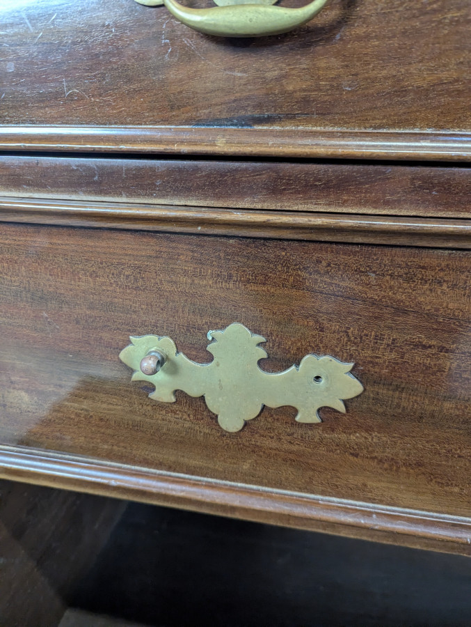 Commode secrétaire anglaise en acajou