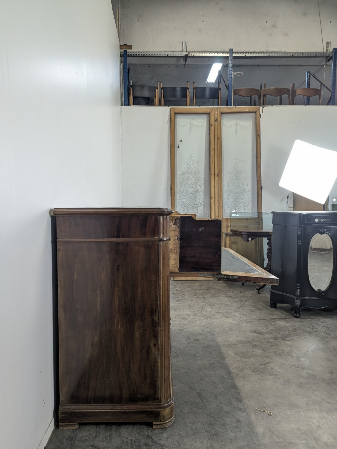 Commode secrétaire anglaise en acajou