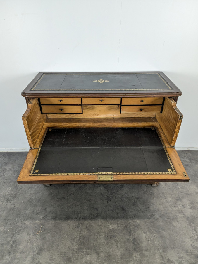 Commode secrétaire anglaise en acajou