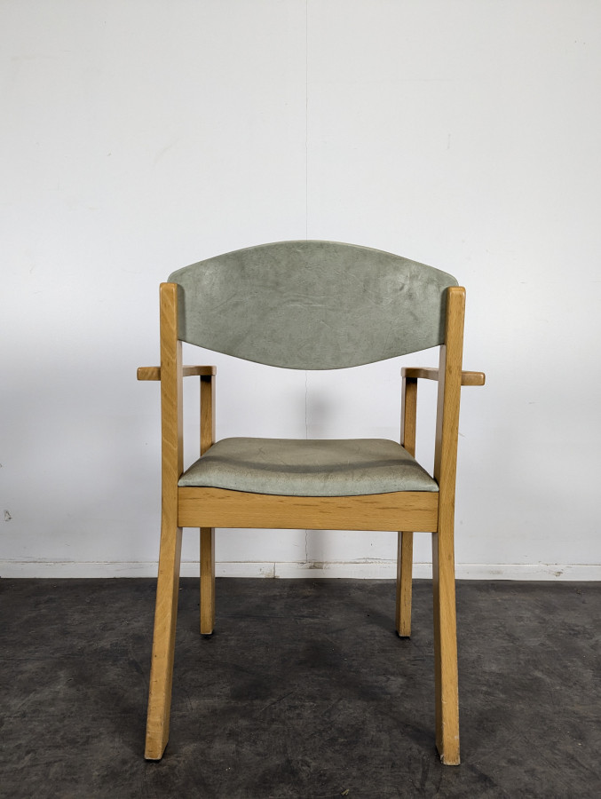 Fauteuil vintage en hêtre