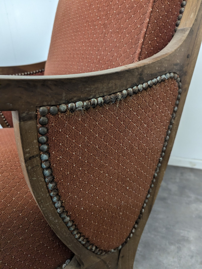 Paire de fauteuil Art Nouveau en noyer Maurice Alet La Ruche