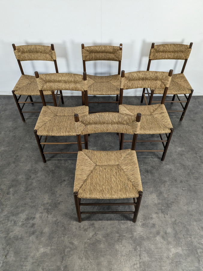 Série de 6 chaises Dordogne de Robert Sentou