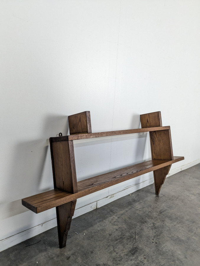 Etagère en chêne des années 40 Reconstruction