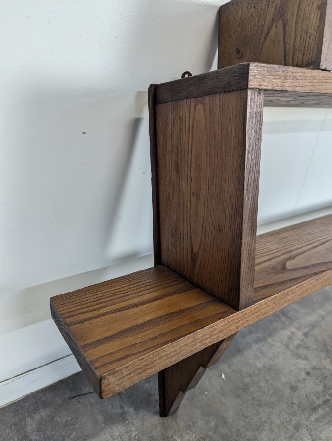 Etagère en chêne des années 40 Reconstruction