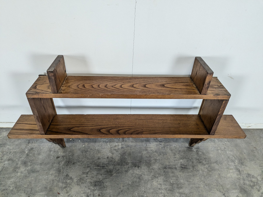 Etagère en chêne des années 40 Reconstruction