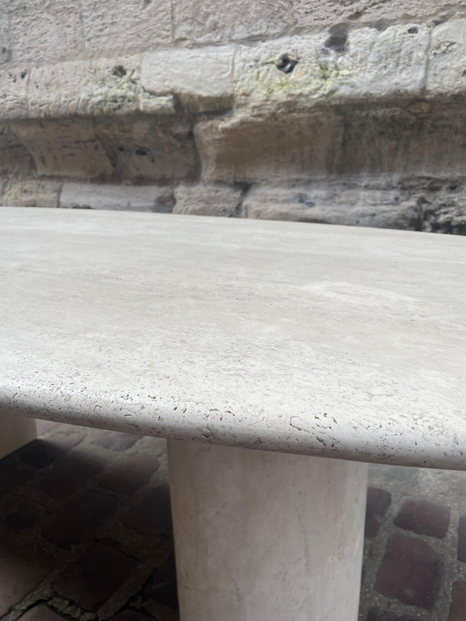 Table en travertin des années 60