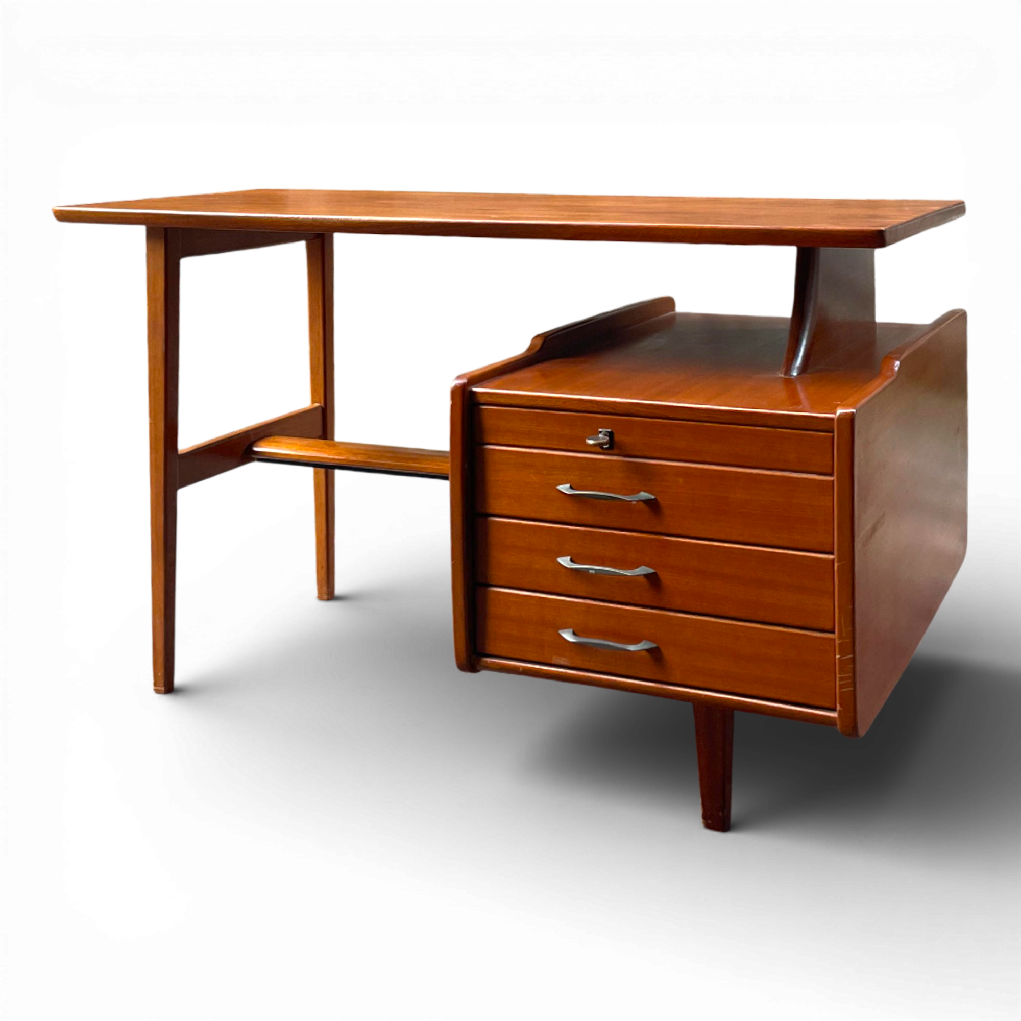 Table D’Appoint Bambou Forme C – Hauteur Réglable 37-72 Cm Avec Roulettes, Table Lit/Canapé/Chevet Moderne, Style Minimaliste Scandinave