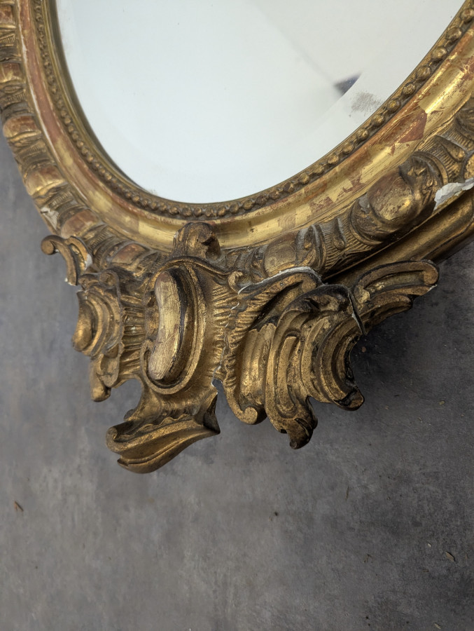 Miroir en bois doré époque Napoléon III