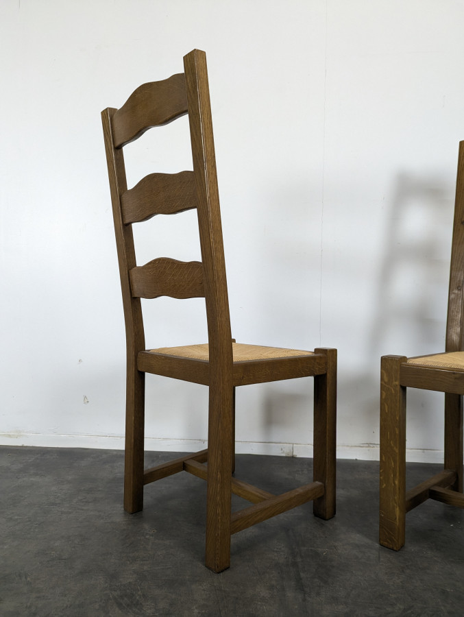 Paire de chaises paillées