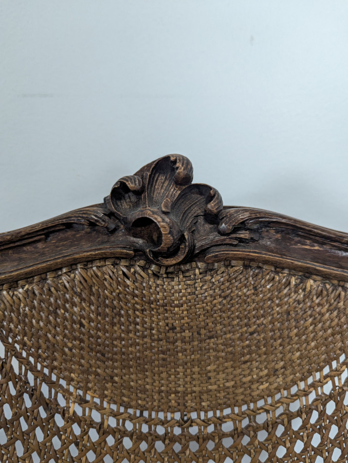 Paire de chaises cannées de style Louis XV