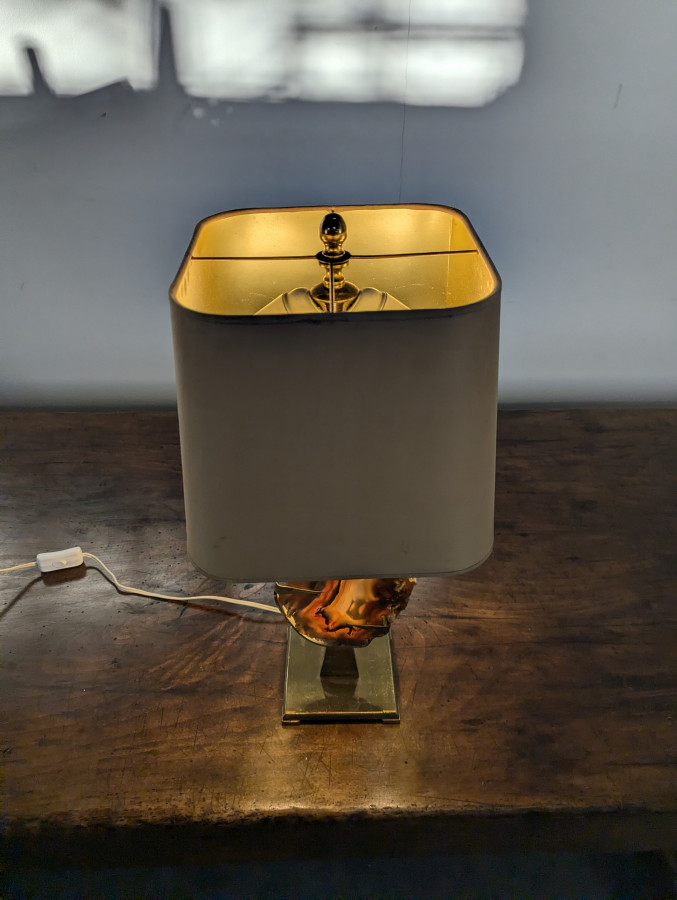 Lampe en Agate et laiton
