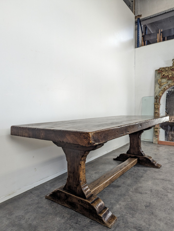 Table de monastère en orme du XIX ème