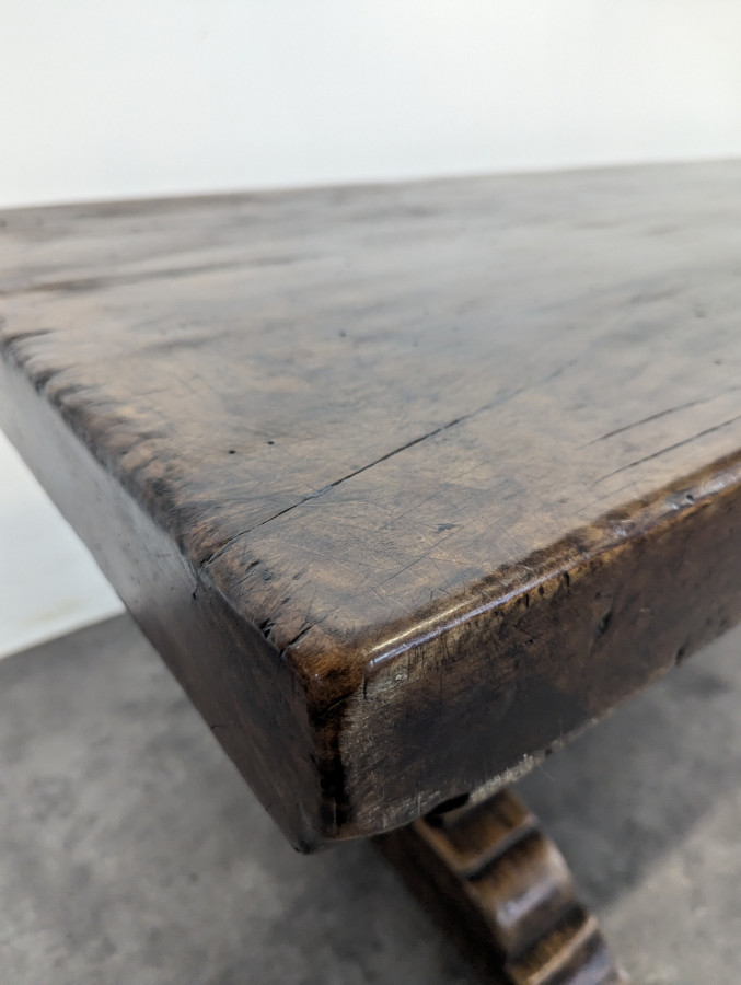 Table de monastère en orme du XIX ème