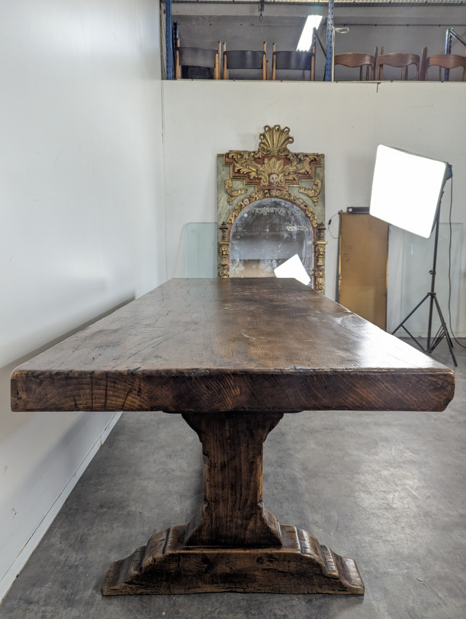 Table de monastère en orme du XIX ème