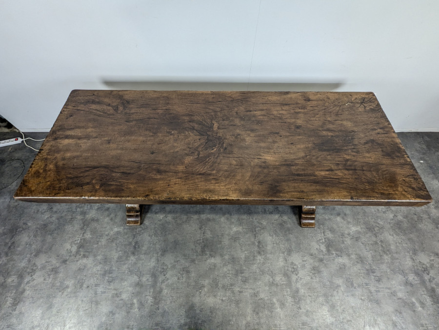 Table de monastère en orme du XIX ème