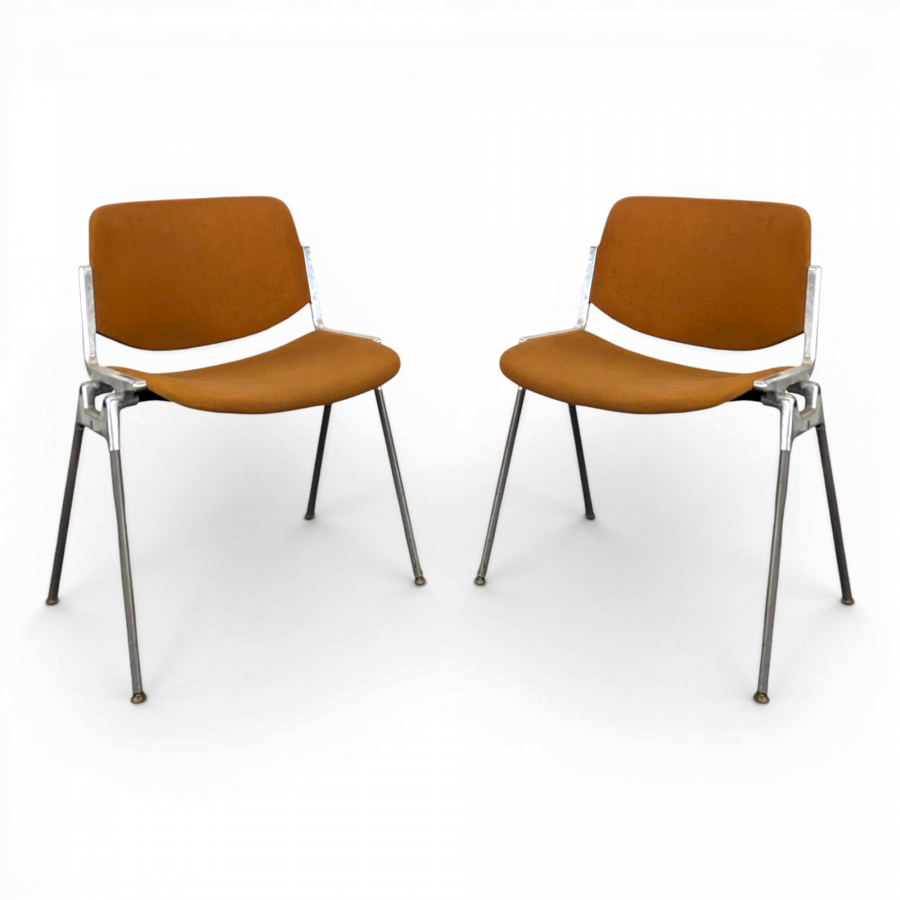 Paire de chaises DSC 106 de Piretti pour Castelli