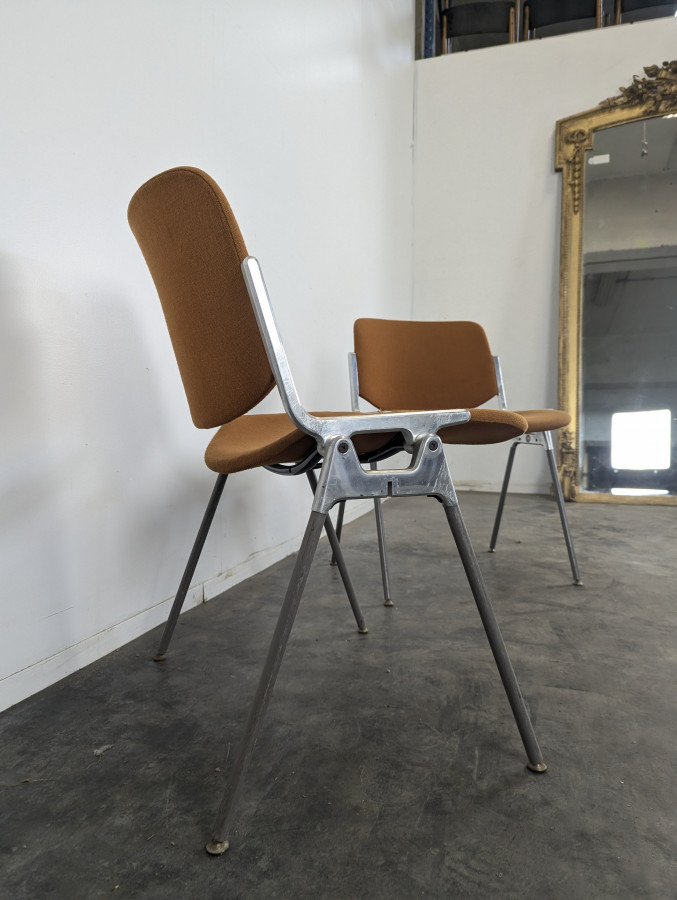 Paire de chaises DSC 106 de Piretti pour Castelli