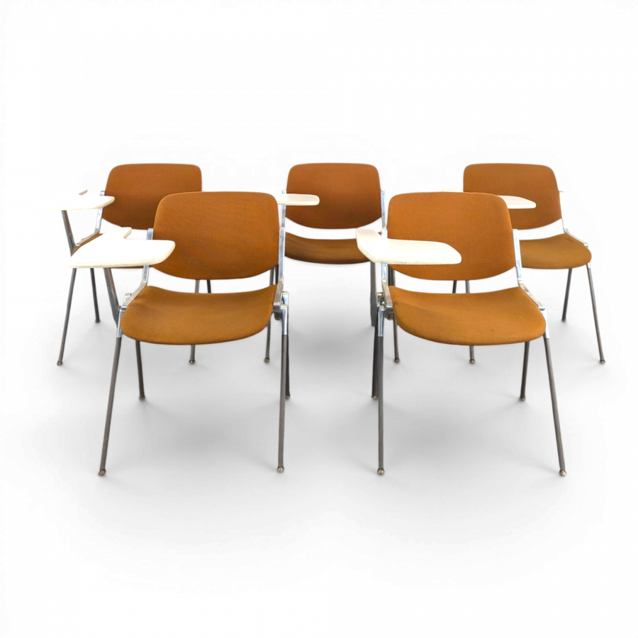 Série de 5 chaises DSC 106 de Piretti pour Castelli