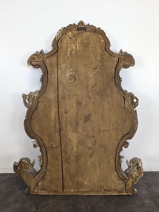Miroir polychrome Italien à décor de Putti milieu XIXème