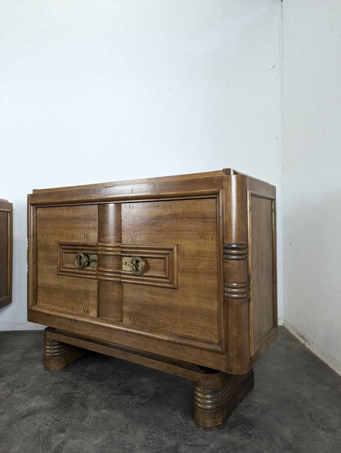 Buffet desserte Art Déco en Noyer